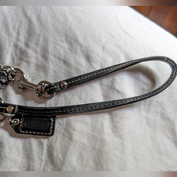 Vintage Coach Women's Signature Jacquard Monogram Small Wristlet, Black - Picture 10 of 11